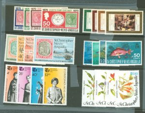 St. Kitts-Nevis #195-8/380-3/304-7 Mint (NH) Single (Complete Set)