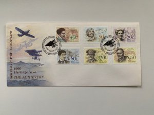 New Zealand Stamps 1990 Heritage - The Achievers FDC