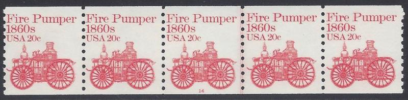 #1908 20c Fire Pumper 1860s PNC/5 #14 1981 Mint NH