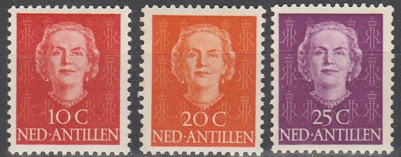 Netherlands Antilles #216, 219, 222 F-VF  CV $10.25 (C2323)