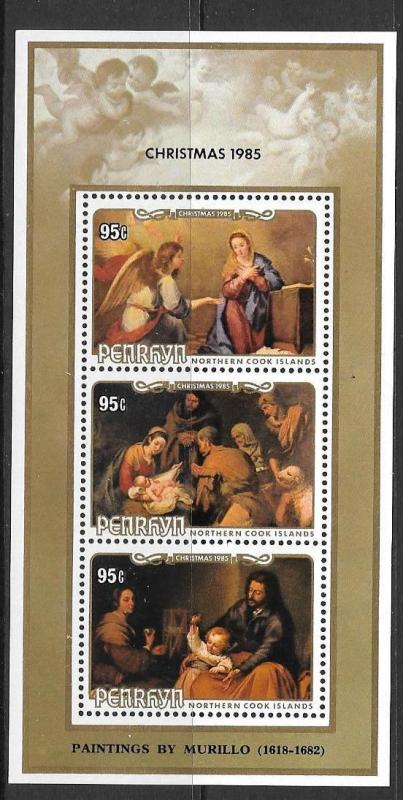 PENRHYN ISLAND SGMS389 1985 CHRISTMAS MNH