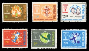 Philippines #1563-1568 Cat$14.15, 1981 South East Asian Games, complete set, ...