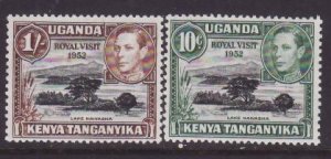 Kenya Uganda Tanganyika-Sc#98-9- id9-unused og NH set-KGVI-Royal Visit-1952-any