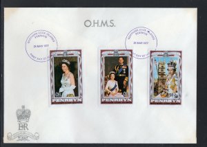 PENRHYN ISLAND #87-89   QEII  SILVER JUBILEE  MINT VF NH O.G  FDC  b