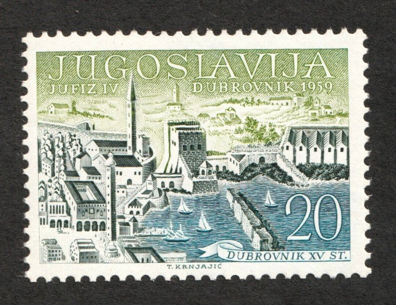 1959 Yugoslavia Sc# 537 - Phil. Expo in Dubrovnik. MNH stamp Cv$10
