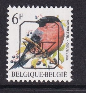 Belgium  #1225    MNH  1988  birds  6f  pre cancelled