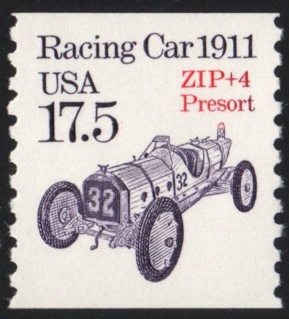 SC#2262a 17.5¢ Racing Car Presort Coil Single (1987) MNH