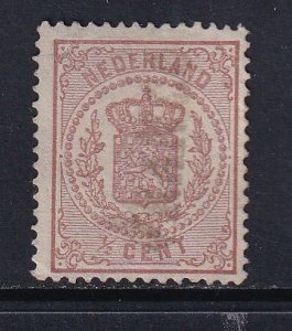 Netherlands  #17 used 1871  Coat of Arms 1/2c