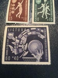 Lithuania Scott #B52-54 Mint Never Hinged 1939 Stamps