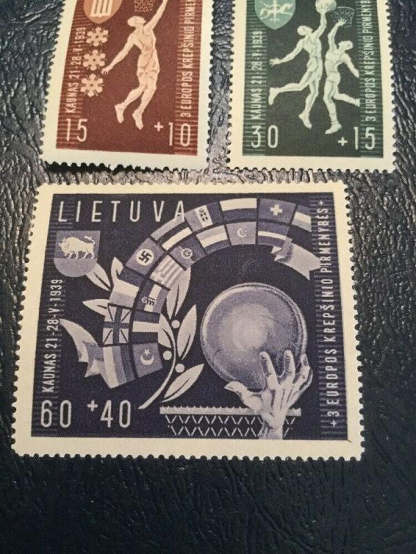 Lithuania Scott #B52-54 Mint Never Hinged 1939 Stamps