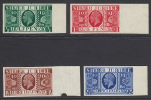 Great Britain 1935 Silver Jubilee imprimaturs ½d to 2½d set of 4 from the...