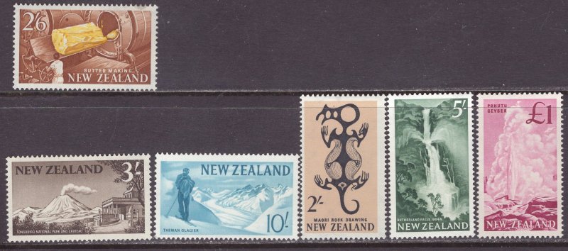 New Zealand (1960-66) #333-52 MH and MNH