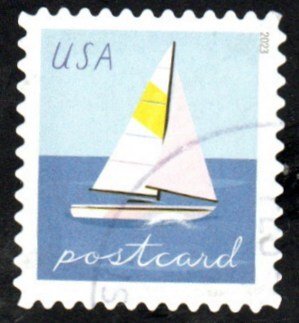 SC# 5748 - (48c) - Sailboat postcard rate - USED Single - one boat.