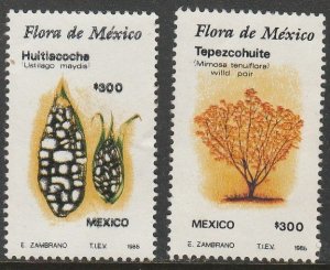 MEXICO 1577-1578, FLORA OF MEXICO, HUITLACOCHE & TEPEZCOHUITE, MINT, NH. VF.