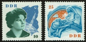 HuskyStamps ~ Germany DDR #673-676, set of 4, MNH, Space,  6 pictures