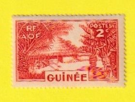 FRENCH GUINEA SCOTT#128 1938 2c WEAVER OF FOUTA DJALON - MNH