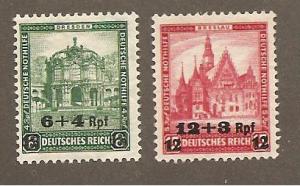 Germany Scott B42-B43 Mint H and no gum  Scott CV $9.50