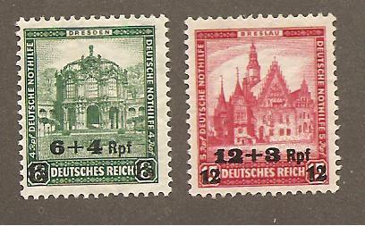 Germany Scott B42-B43 Mint H and no gum  Scott CV $9.50