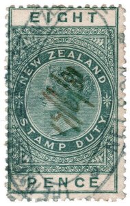 (I.B) New Zealand Revenue : Stamp Duty 8d (1880)