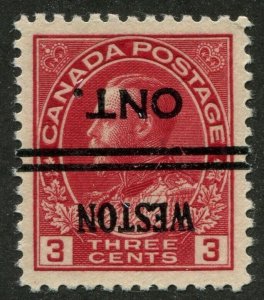 Canada Precancel WESTON 1-109-I