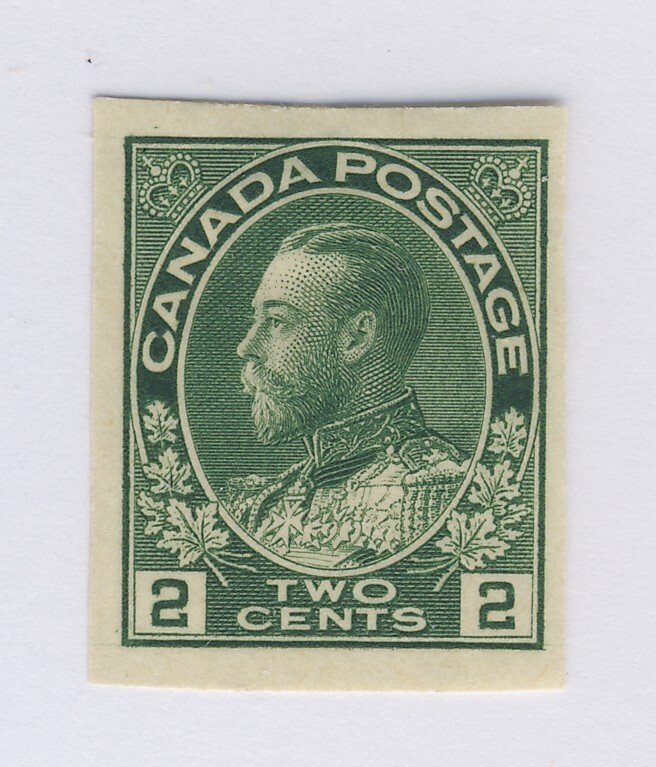 Canada WW1 Admiral Imperforate stamp; #137-2c MH VF. Guide Value= $50.00