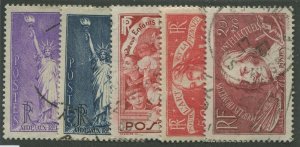 FRANCE #B44-B48 USED