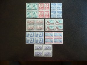 Stamps - Cuba - Scott# 423-430 - Mint Hinged Set of 8 Stamps in Blocks of 4