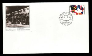 Canada-Sc#1270-stamp on FDC-Multiculturalism-1990-