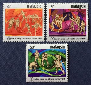 MALAYSIA 1971 6th SEAP Games Set of 3V MNG SG#92-94 M5337