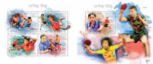 Table Tennis Tischtennis Ping Pong Kong Linghui Sports Games Togo MNH stamp set