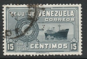 Venezuela 1948-50 15c used South America A4P53F56