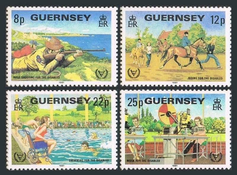 Guernsey 232-235,MNH.Michel 237-240. Year of the Disabled IYD-1981.