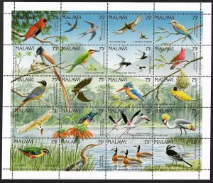 Malawi #598 MNH Sheet - Native Birds