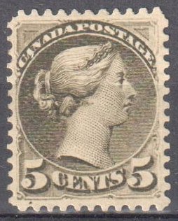 Canada #42 Mint F-VF OG LH Small Queen $300.00