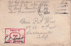 United States A.P.O.'s Soldier's Free Mail 1944 U.S. Army Postal Service, A.P...