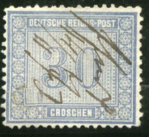 Germany 13, 30gr Numeral. Pen cancel. (112)