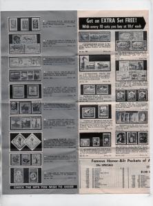 Old  Jamestown Stamp Company stamp add and order blank from the 1950's or 1960's