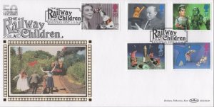 Great Britain 1996 FDC Sc 1698-1702 Children's TV 50 Years Benham Silk