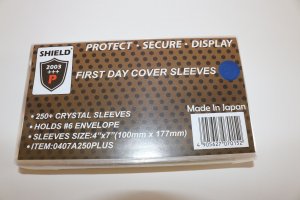 SHIELD 250 Crystal Sleeves for #6 Envelope, Cover, FDC 4 x 7  Free Shipping..