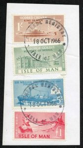 Isle of Man One Pound 5/- 2/- and 1/- QEII Pictorial Revenues CDS On Piece
