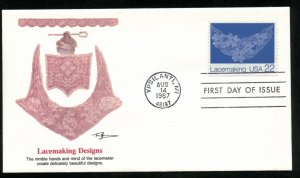 US 2354 American Folk Art - Lacemaking UA Fleetwood cachet FDC