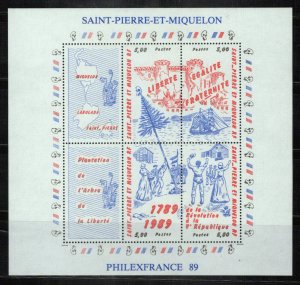 St. Pierre & Miquelon 517 MNH Maps Ships Castles ZAYIX 0324L0122M