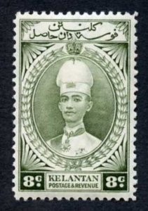 Kelantan SG45 8c Grey-green Sultan Ismail M/M Cat 4.75 pounds (2)