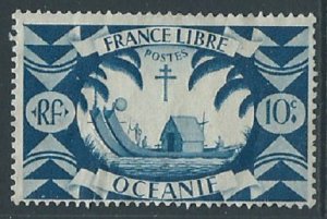 French Polynesia, Sc #137, 10c Used