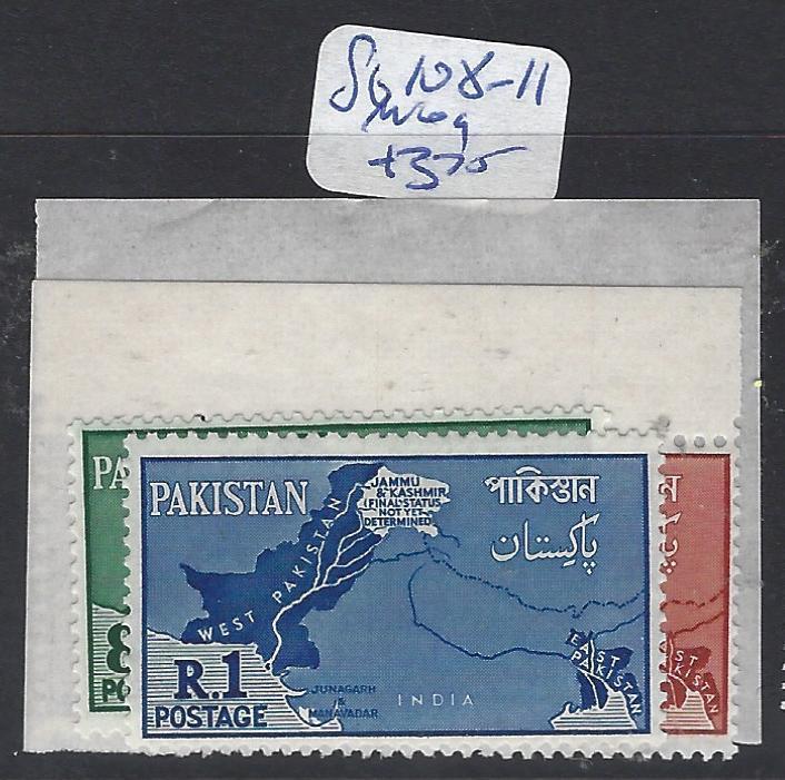 PAKISTAN (P2004B)  SG 108-111   MAP   MOG