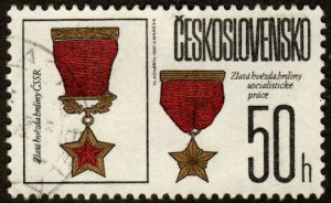 Czechoslovakia 2642 - Used - 50h Gold Stars of Socialist Labor (1987)
