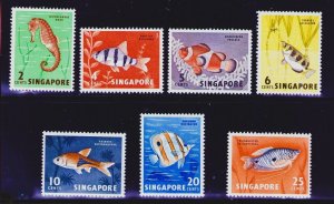 Singapore 53-59 Fish Set All VF MNH