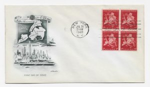 US C38 (Me-5) NY City Jubilee blk 4 on FDC Artmaster Cachet ECV $10.00