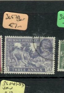 BURMA (PP0202B)  KGVI   3A ELEPHANT SG 57A   VFU 