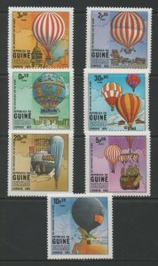 Thematic Stamps Transports - GUINEA BISSAU 1983 MANNED FLIGHT 7v 727/33 mint